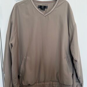 Nike Golf V-Neck Windbreaker Sweater Khaki Beige Size XL